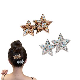 EZ PEACH Hairpin Bangs Clip, Cute Hair Clip, Sparkling Rhinestones, Stars, Hair Ornaments, Bangs Patch, Color, Hair Clip, Everyday Use, Receptions, After-parties, Hairpins, Hair Clips, Stylish, Coming