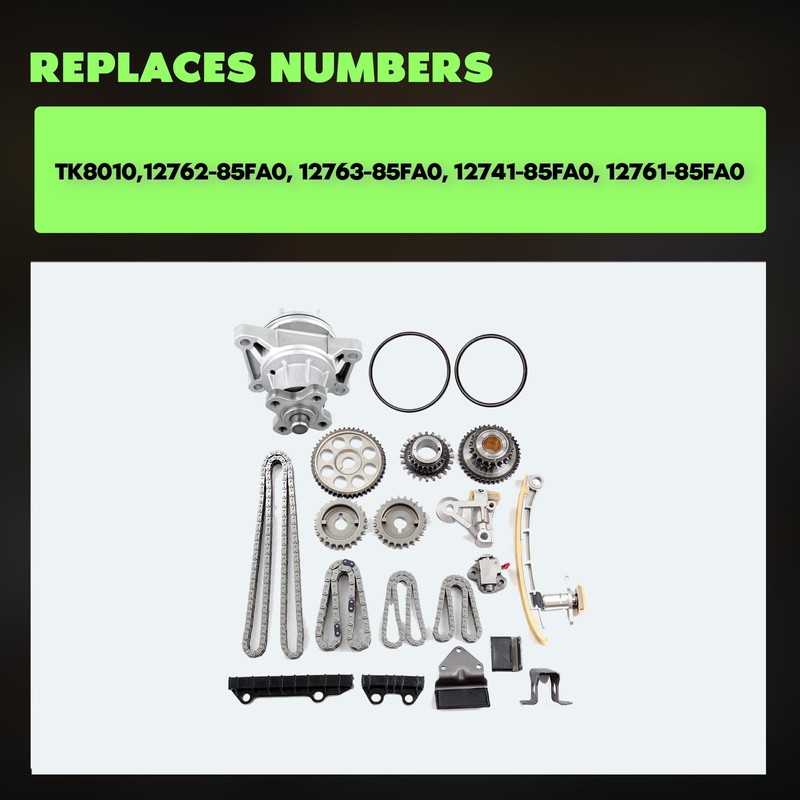 SCITOO Timing Chain Water Pump Kit fits for 2001 2004