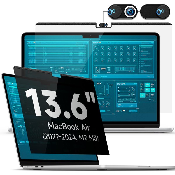 Magnetic Privacy Screen Protector Compatible with MacBook Air M2 13.6