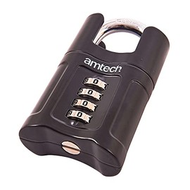 Amtech T1147 50mm 4 Digit Combination Padlock Black