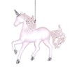 Matte Pink Unicorn with Glitter Christmas Tree Ornament T2558