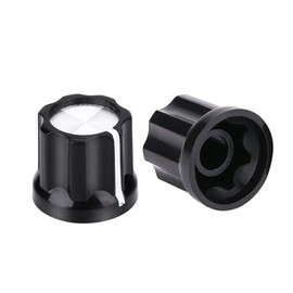 10Pcs Volume Knob D Shaped Shaft Guitar Tone Knobs Jazz Bass Hole Knob for Guitar Bass Replacement Parts