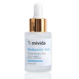 Suero facial calmante e hidratación profunda con CoQ10 hialurónico, vitamina B, vitamina C y manzanilla | Suero facial para pieles sensibles, 1 floz no graso