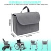 Multi Pocket Wheelchair Bag，Side Walker Bag with Water Cup Holder，Wheelchair