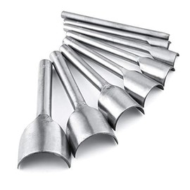 Caydo 8 Pieces Leather Tools Craft Half-Round Cutter Punch for Crafting Strap Belt, Wallet and Bag, 5-40 mm