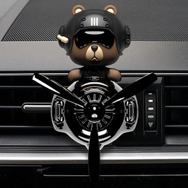 Aromatizante Para Auto Forma De Oso, Ambientador Para Coche, Decorativos Accesorios Auto, Salida De Aire Personalizada, Con Hélice Giratoria, P-ara Viajes Desplazamientos