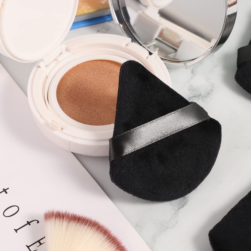 Pimoys パウダーパフフェイス メイクアップスポンジ トライアングルパウダーパフ ルースパウダーボディパウダー用 化粧ファンデーション スポンジ ベロアセッティング パウダーパフ ウェットドライビューティー