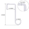 Gutapo 8 Pack White Vinyl Fence Hooks, 2 x 6