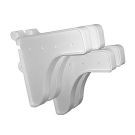 Ez Shelf - 4 End Brackets for Shelf - White
