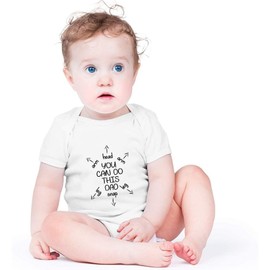 OYQA You Can Do This Dad - Body de bebé para papá por primera vez para papá y bebé, divertido body para recién nacido para papá, Blanco, Recién nacido