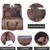 BOLOSTA Leather Travel Garment Bag with Shoe Compartment, Waterproof Convertible