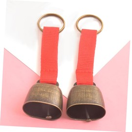Kisangel 2pcs Bear Bells Loud Emergency Bells for Hiking Biking Climbing Lightweight Hanging Smooth Surface for DIY Crafts Animal Safety
