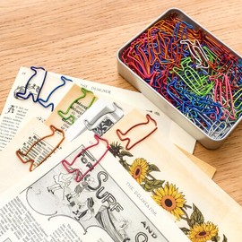 Cute Paper Clips Assorted Sizes and Colors, Penguin Shaped Paperclips, Penguin Gift 60 pcs