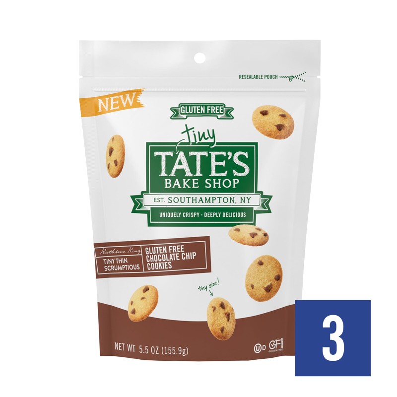Tate's Bake Shop Tiny Gluten Free Chocolate Chip Cookies, 3-5.5