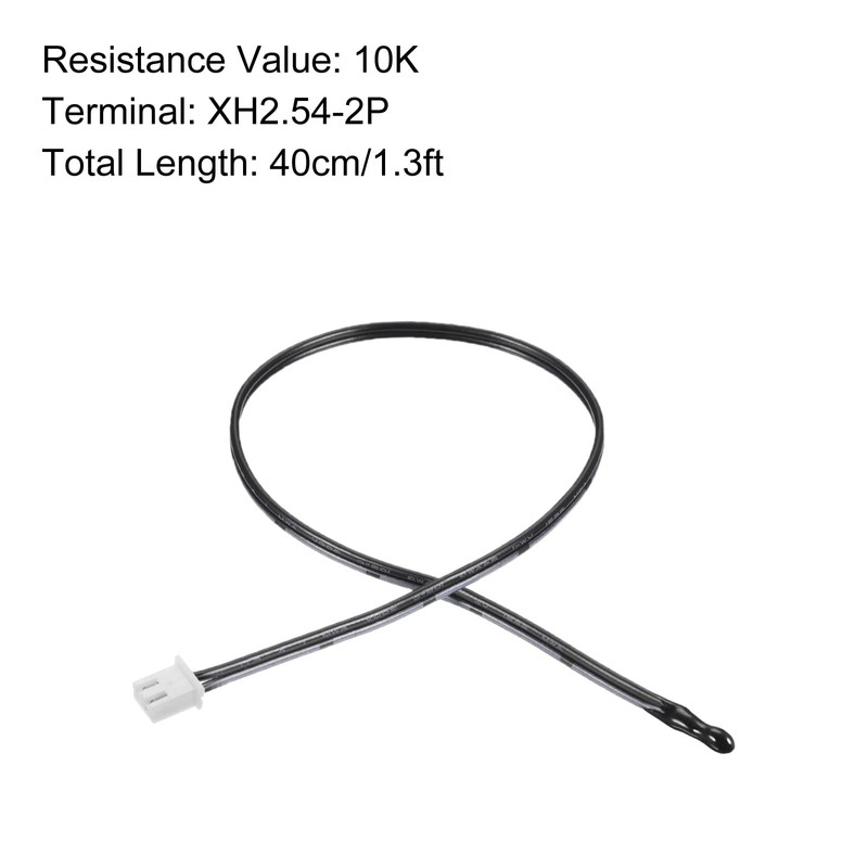 Rebower NTC Thermistor Probe 10K 40cm Waterproof Epoxy Temperature Sensor