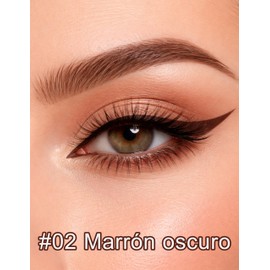 Erinde Delineador Líquido para Ojos, Delineador Negro para Ojos, a Prueba de Agua y de Larga Duración, Pincel Ultra Fino Preciso, Fórmula Mate de Secado Rápido que No Se Corre,E02#