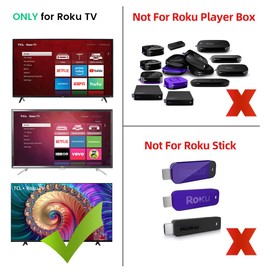 Universal Remote for Roku TV, Replacement for TCL/Onn/Hisense/Insignia/Sharp Roku TVs