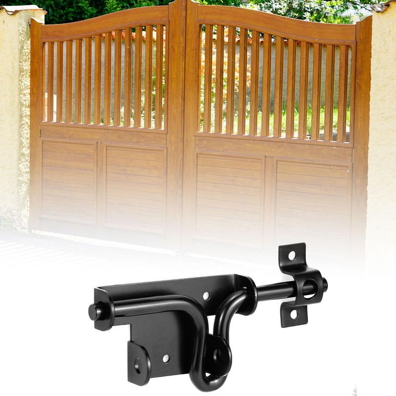 QWORK Slide Bolt Gate Latch, Heavy-Duty Gate Lock with Padlock