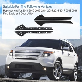 A-Pillar Molding Trim Kit Outer and Inner Trim Set Replacement for 2011-2019 Ford Explorer 4 Door Utility (Left & Right) Replaces 926-451 926-450
