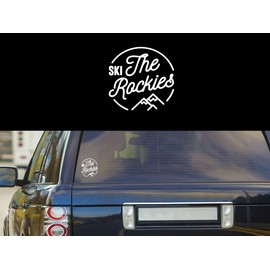 Ski The Rockies Mountains NOK Decal Vinyl Sticker |Cars Trucks Vans Walls Laptop|White|5.5 x 5.5 in|NOK164
