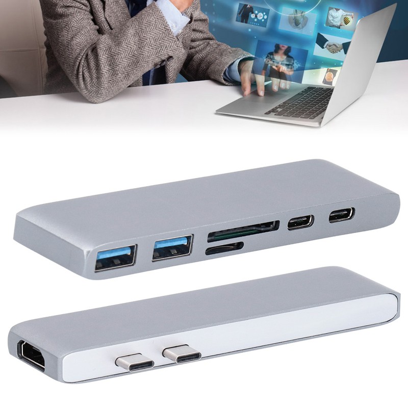 7In1 TypeC High Definition 4K Card Reader Hub Adapter USB3.1