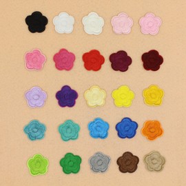 Guokuai Iron on Patches Sew on Embroidery Applique Patches for Arts Crafts DIY Decor, Jeans, Jackets, Clothing, Bags,Tablecloth,Fabric Sofa (Plum Blossoms 25pcs)