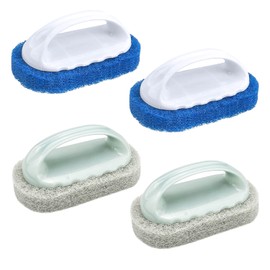 4 x Bathtub Tile Cleaning Sponge Brushes Scouring Pads Brushes Sponge Scouring Pad Quick Cleaning High Performance BBQ Cleaning Brush for Kitchen Bathroom Floor Wall Sink