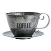 Boston Warehouse 35627 - Taza y platillo, metal galvanizado