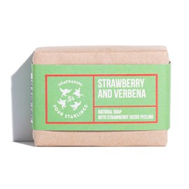 Natural Eco Peeling Bar Soap Strawberry and Verbena 110g