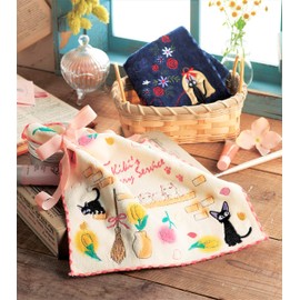 Marushin 1005036500 Ghibli Kiki's Delivery Service, Jiji Hand Towel, 9.8 x 9.8 inches (25 x 25 cm), Sleep with Everyone, 100% Cotton