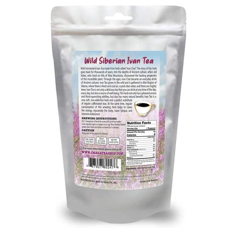 Siberian Fermented Wild Ivan Chai Loose Herbal Tea All Natural,