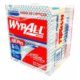 Wypall Pack 40 Paños De Limpieza Wypall X80 Plus 33x34.5cm C/u Color verde-azul.amarillo-rojo