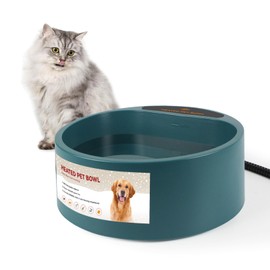 PETLESO Thermal Drinking Water Bowl for Cats, Indoor Thermostatic Pet Water Bowls, Prevent Water from Freezing Outdoors, Winter Thermal Water Supply for Cats, Dogs, Chickens, Rabbits, 2.2L