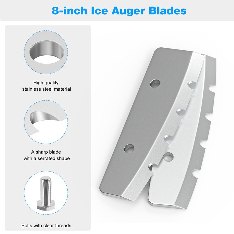 RO6G 28340 Ice Auger Blades Replacement Eskimo Hand Auger Blades,