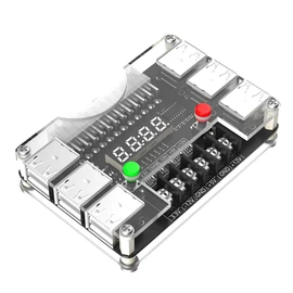 New Version ATX Power Supply Breakout Board and Acrylic Case Kit with 3.3V, 5V, 12V,-12V Output Voltage and 12 Ports USB, 3A Maximum Output