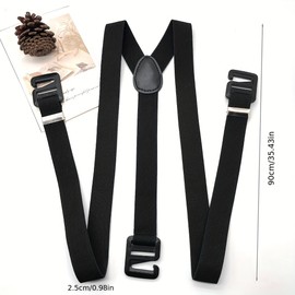Men’s Adjustable Suspenders for Holding Pants – 2.5 cm Polyester Straps with 3 Hooks for Casual Everyday Wear