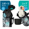 THERMOS Vacuum Insulated 2-Way Bottle 1L/1.03L Black Aqua with Direct