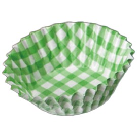 Toyo Aluminum Colorful Lunch Box Cups Paper Case Color (500 Pieces) No. 5 Deep Opening Checkered Green