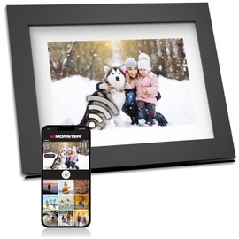 Monster Smart Home 8-inch Digital Picture Frame with 16GB of Photo Storage, 1280p Electronic Picture Frame Display – Ideal Digital Photo Album