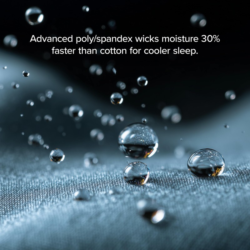 Bare Home Cooling Performance Jersey Knit Stretch Sheet Set, Moisture-Wicking