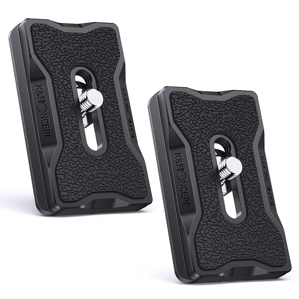 K&F Concept Camera Quick Release Plate, 2 Pack Aluminium Quick