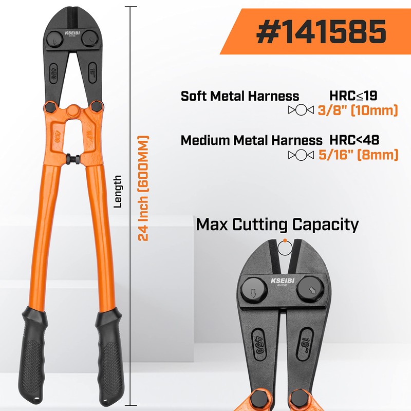KSEIBI 141585 Heavy-Duty Medium Size Bolt Cutter 24" for Cutting