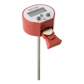 Termómetro Digital Impermebale Para Cocina Taylor 9842 Rojo                                                                                           