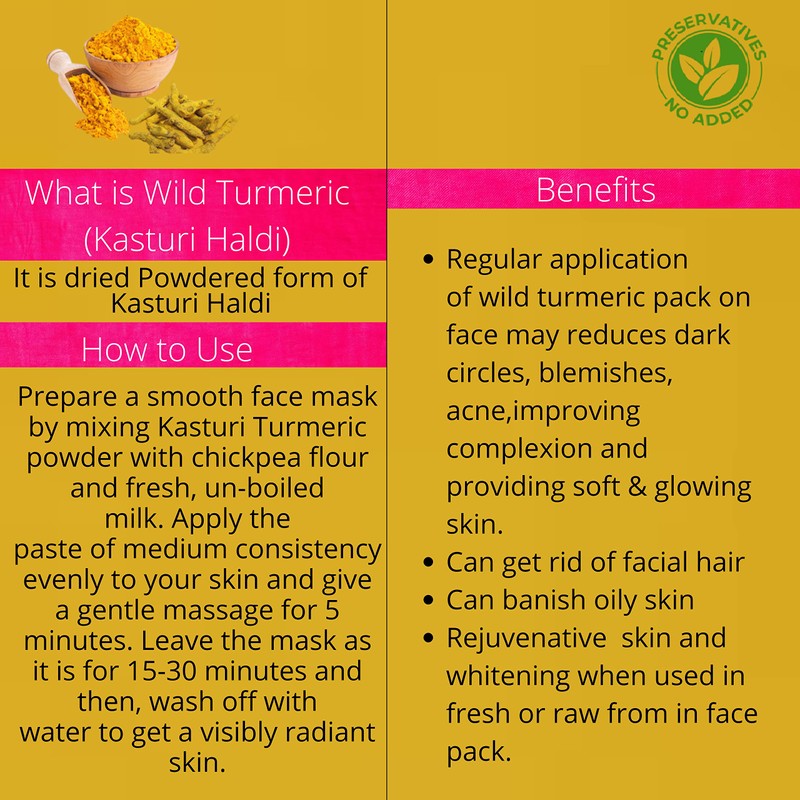 ORGANIC BACKYARD 100% Natural Wild Turmeric Powder Powder Combo 100gm*3