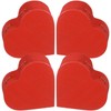 Marsui 4 Pcs Wooden Heart Shaped Box Red Valentines Heart
