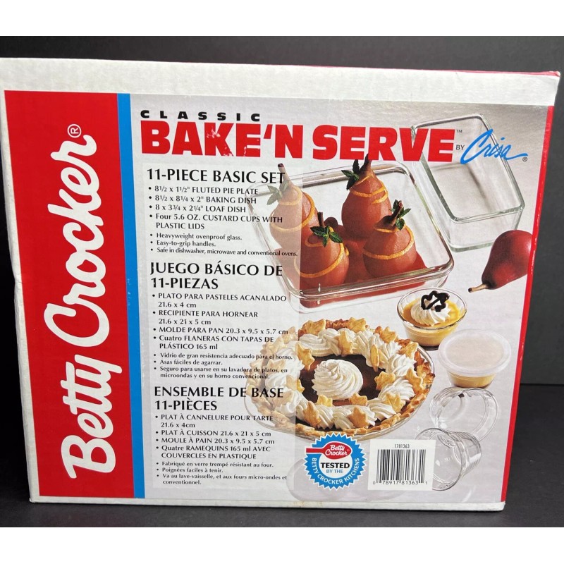 Betty Crocker Vintage 1995 Betty Crocker Classic Bake'N Serve 11-Piece