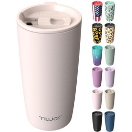 TILUCK 20 oz Insulated Coffee Tumbler with BPA-Free Lid
