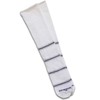 Core-Spun Patterned Child AFO Socks by SmartKnit®-Thin Line - White/Grey/Purple
