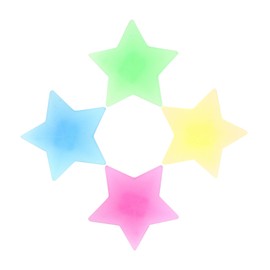 Bicycle Spoke Bead, Coloured Children's Plastic Wheel Spoke Bead Clips Bicycle Spokey Decoration (36 Pieces Star Corns) Riding