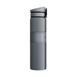 Aquintos Wasseraufbereitung AQUAPHOR Thermal Drinking Bottle Insulated Flask Double-Walled Keeps Ice Cold or Hot for up to 6 Hours - Stainless Steel 480 ml - Stainless Steel Drinking Bottle (Grey)